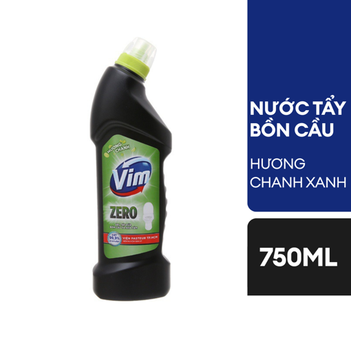 Ảnh của Nước tẩy bồn cầu Vim Zero hương Chanh Xanh Chai 750ml