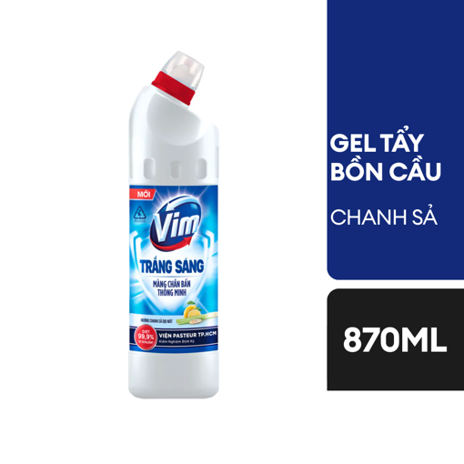 Ảnh của Gel tẩy bồn cầu Vim Trắng sáng hương Chanh Sả 870ml