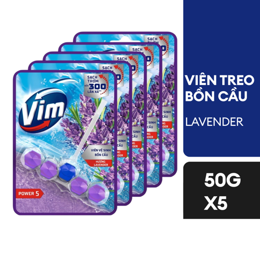 Ảnh của Combo 5 Vỉ viên treo bồn cầu Vim Lavender 50g