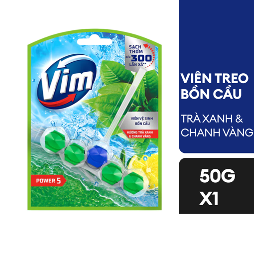 Ảnh của Viên treo bồn cầu Vim hương Trà Xanh & Chanh 50g