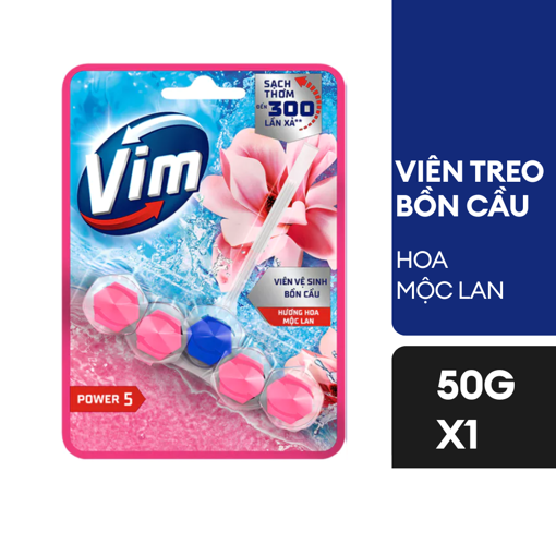 Ảnh của Viên treo bồn cầu Vim hương Hoa Mộc Lan 50g