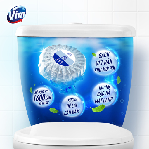 Picture of Combo 3 Vỉ viên thả vệ sinh bồn cầu Vim hương Bạc Hà 180g