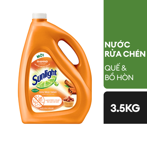 Ảnh của Nước rửa chén Sunlight hương Quế & Bồ hòn 3.5kg