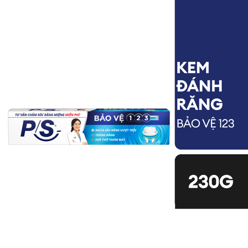 Ảnh của Kem đánh răng P/S Bảo Vệ 123 Chăm Sóc Toàn Diện 230g