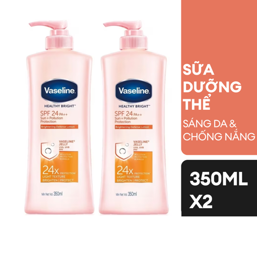 Ảnh của Combo 2 Sữa dưỡng thể Vaseline Sáng da Chống nắng Spf24pa++ Pro 350ml