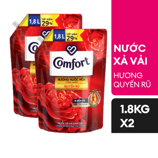 Ảnh của Combo 2 Nước xả vải Comfort hương Nước hoa Jennie 1.8l