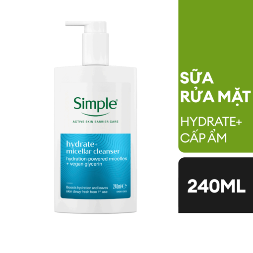 Ảnh của Sữa rửa mặt Simple Dưỡng ẩm Hydrate+ 240ml