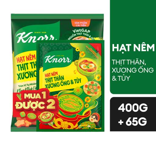 Ảnh của [MUA 1 ĐƯỢC 2] Hạt Nêm Knorr Thịt Thăn Xương Ống & Tủy 400g tặng gói 65g