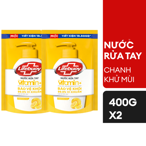 Picture of Combo 2 Nước rửa tay Lifebuoy Vitamin+ Chanh khử mùi 400g