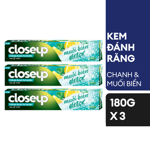 Picture of Combo 3 Closeup Detox Trắng Răng Muối Biển 180g