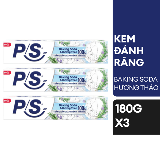 Picture of Combo 3 Kem đánh răng P/S Baking Soda & Hương Thảo Trắng Răng 180g