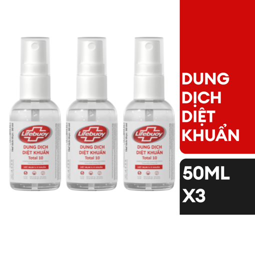 Ảnh của Combo 3 Dung dịch diệt khuẩn Lifebuoy Bảo vệ vượt trội 10 50ML