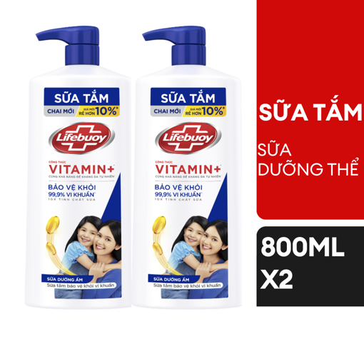 Picture of Combo 2 Sữa tắm Lifebuoy Vitamin+ Sữa dưỡng ẩm 800g