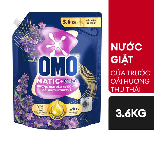 Picture of Nước giặt OMO Cửa trước hương Hoa Oải Hương Thư Thái 3.6kg