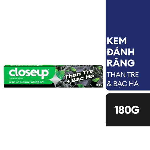 Ảnh của KĐR Closeup Trắng Răng Than Hoạt Tính & Bạc Hà 180g