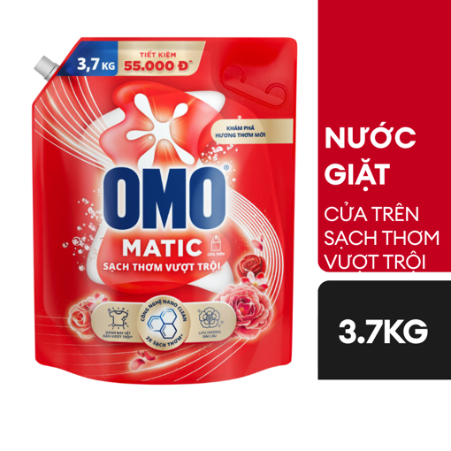Ảnh của Nước giặt OMO Sạch thơm vượt trội Cửa trên 3.7kg