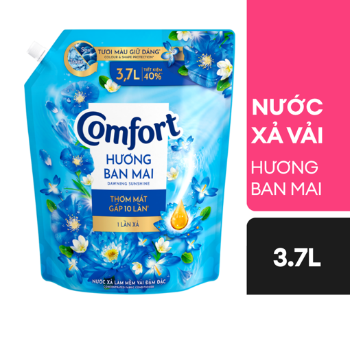 Ảnh của Nước xả vải Comfort Đậm đặc 1 lần xả hương Ban Mai 3.7l