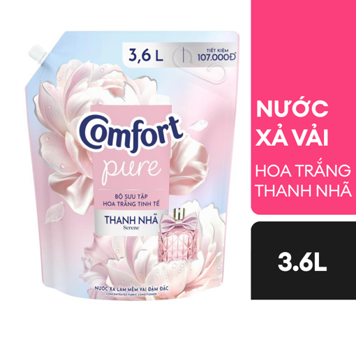 Ảnh của Nước xả vải Comfort Hoa Trắng Thanh Nhã 3.6l