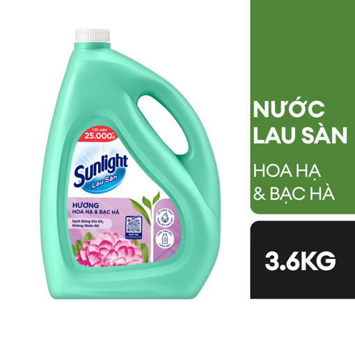 Ảnh của Nước lau sàn Sunlight Tinh dầu Thảo mộc Hoa hạ & Bạc hà 3.6kg