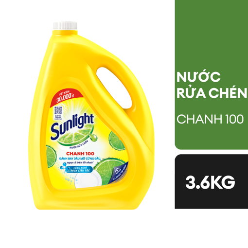 Ảnh của Nước rửa chén Sunlight Chanh 100 can 3.6kg