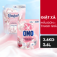 Picture of [Combo Giặt Xả] Nước giặt OMO Cửa Trên hương Mẫu Đơn Trắng và Đàn Hương 3.6kg + Nước xả vải Comfort Hoa Trắng Thanh Nhã 3.6l