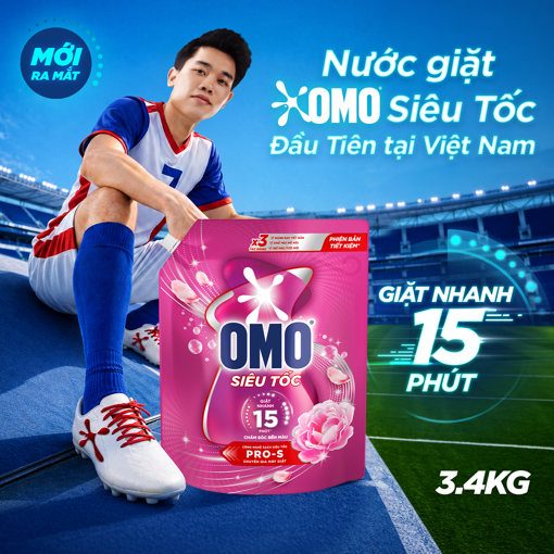 Ảnh của Nước giặt OMO Siêu Tốc Chăm Sóc Bền Màu 3.4kg