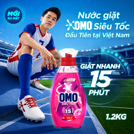 Ảnh của Nước giặt OMO Siêu Tốc Chăm Sóc Bền Màu chai 1.2kg