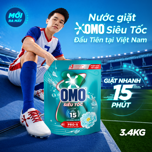 Ảnh của Nước giặt OMO Siêu Tốc Lưu Hương Tươi Mới 3.4kg