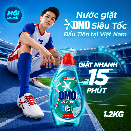 Ảnh của Nước giặt OMO Siêu Tốc Lưu Hương Tươi Mới chai 1.2kg