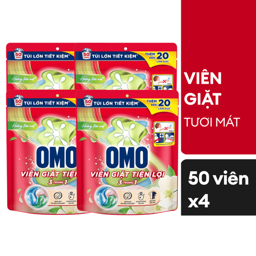 Picture of Combo 1 Năm Sử Dụng Viên Giặt OMO 3trong1 hương Tươi Mát