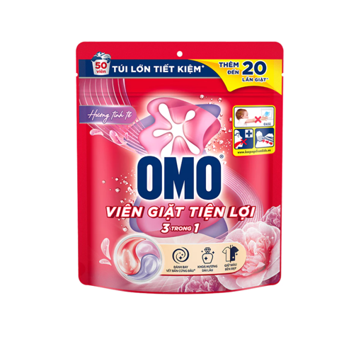 Ảnh của Combo 2 Viên Giặt Omo 3trong1 Hương Tinh Tế 525g