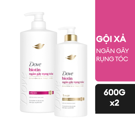 Ảnh của Combo Gội Xả Dove Biotin Ngăn Gãy Rụng Tóc 600g và 600g