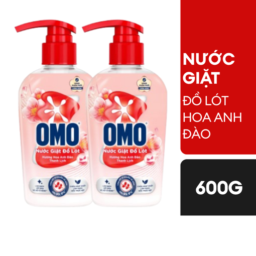 Ảnh của Combo 2 Nước giặt đồ lót OMO Hương hoa Anh đào 300g