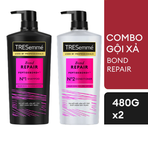 Ảnh của [HSD: 26/04/2027] Bộ Dầu gội + Dầu xả TREsemmé Bond Repair 480g